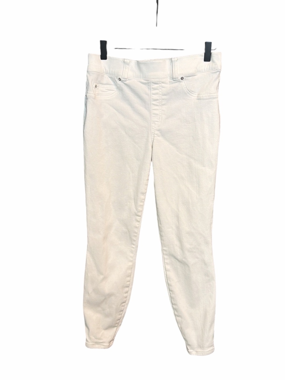 Spanx white skinny cropped pull on jeans medium classic coastal capsule summer‎